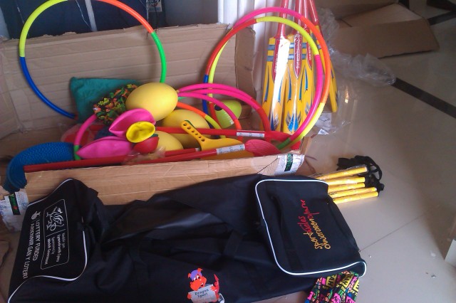 Sports equipment from Sport Wales, finally arrived!